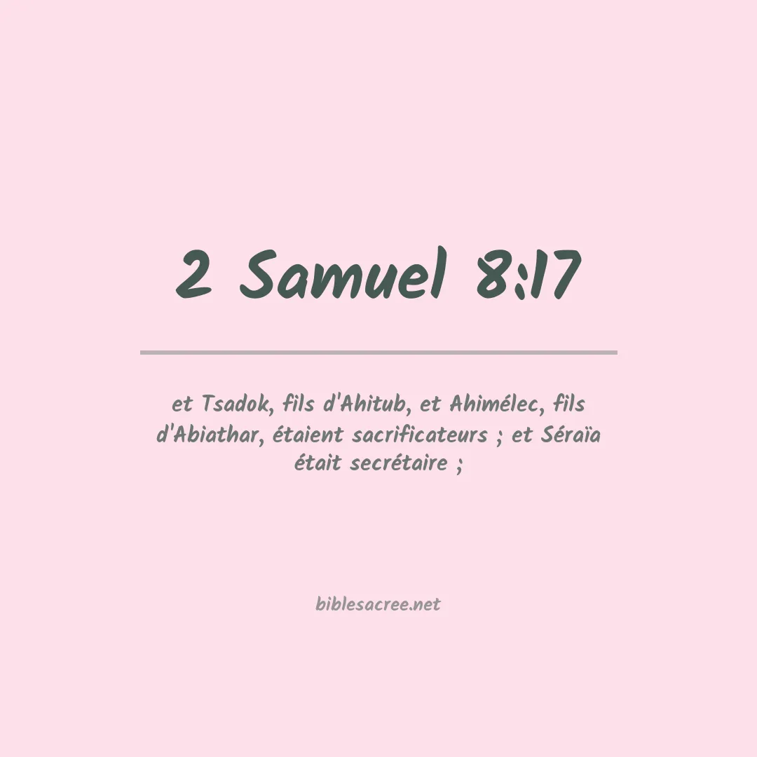 2 Samuel - 8:17