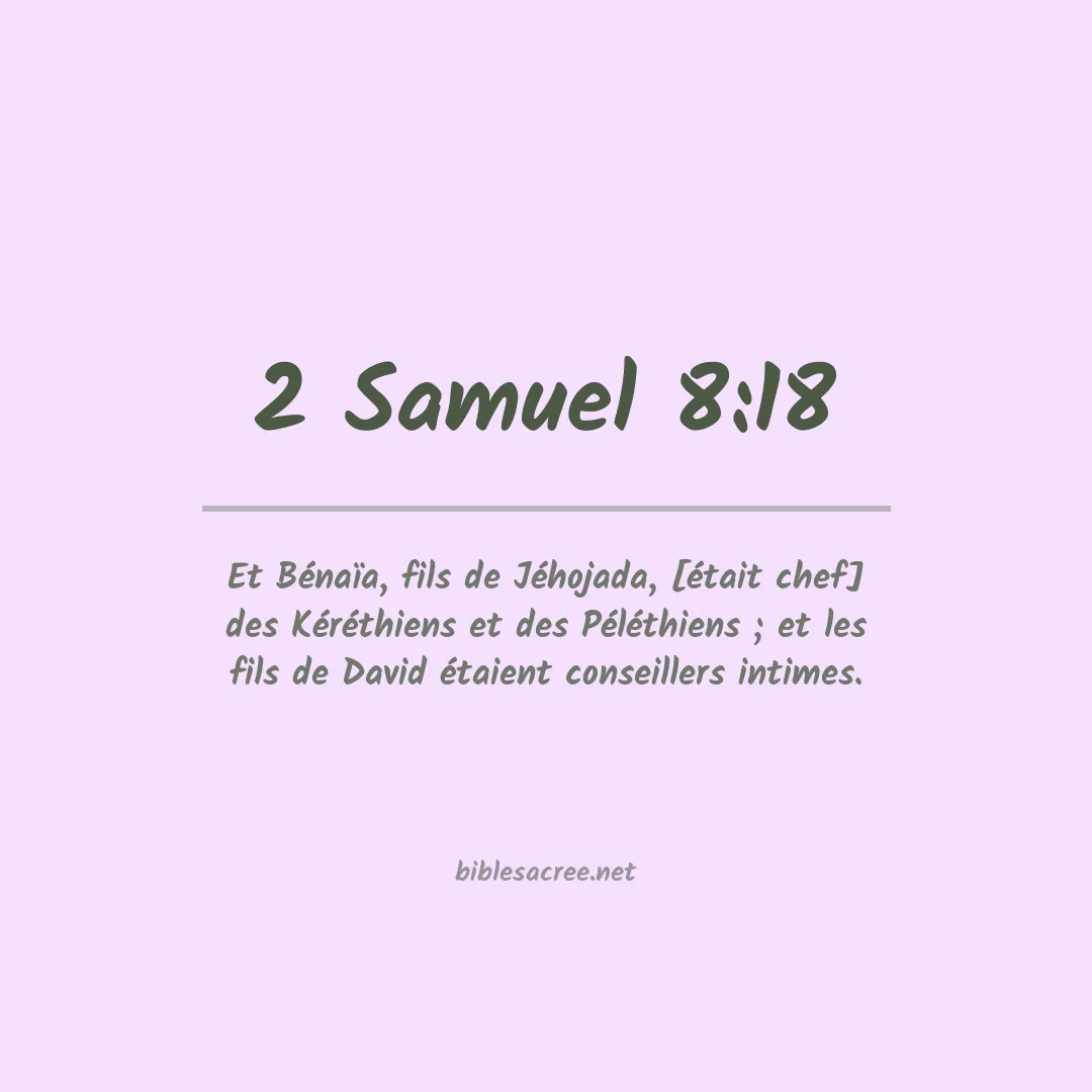 2 Samuel - 8:18