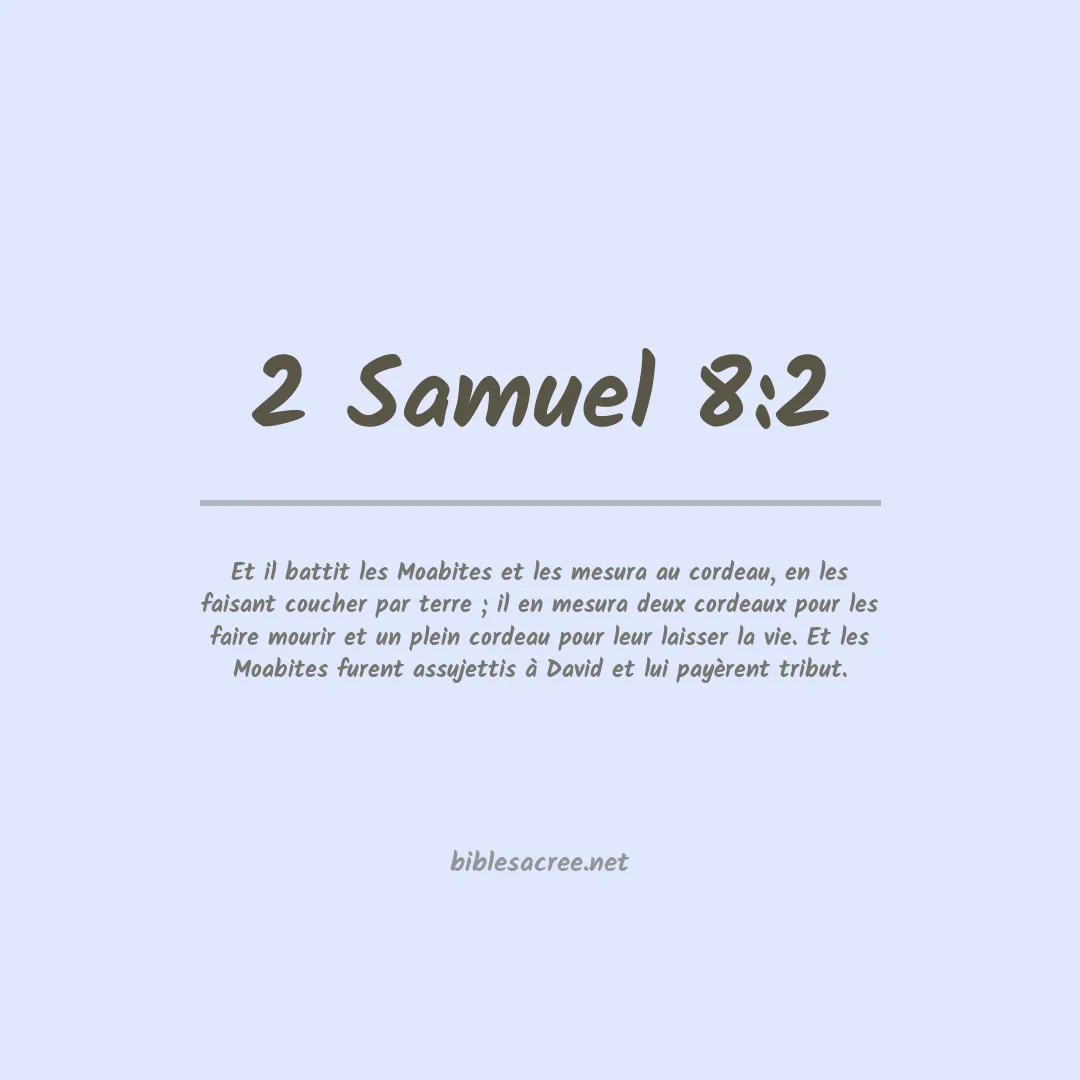 2 Samuel - 8:2