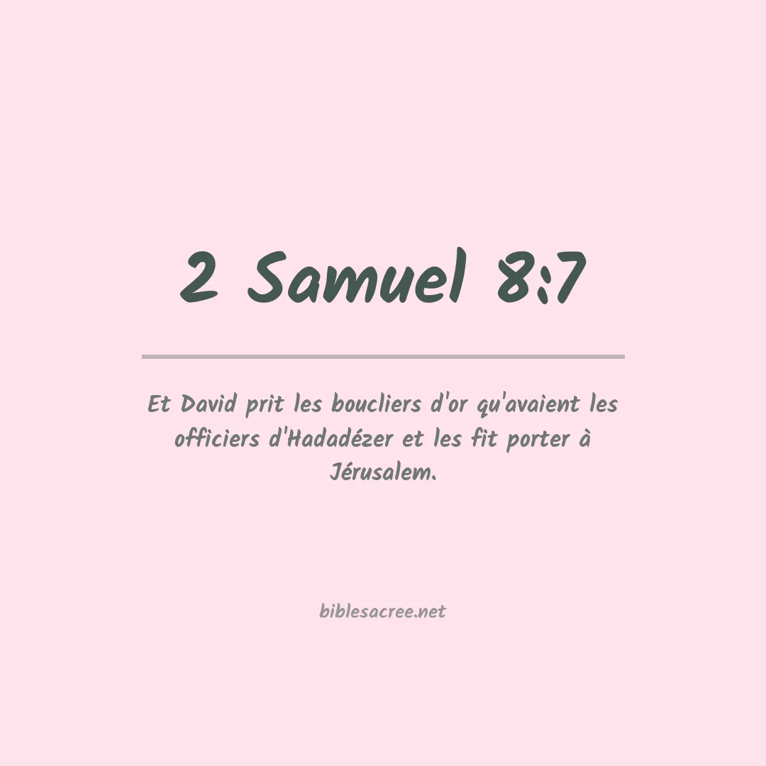 2 Samuel - 8:7