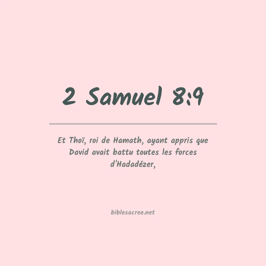 2 Samuel - 8:9