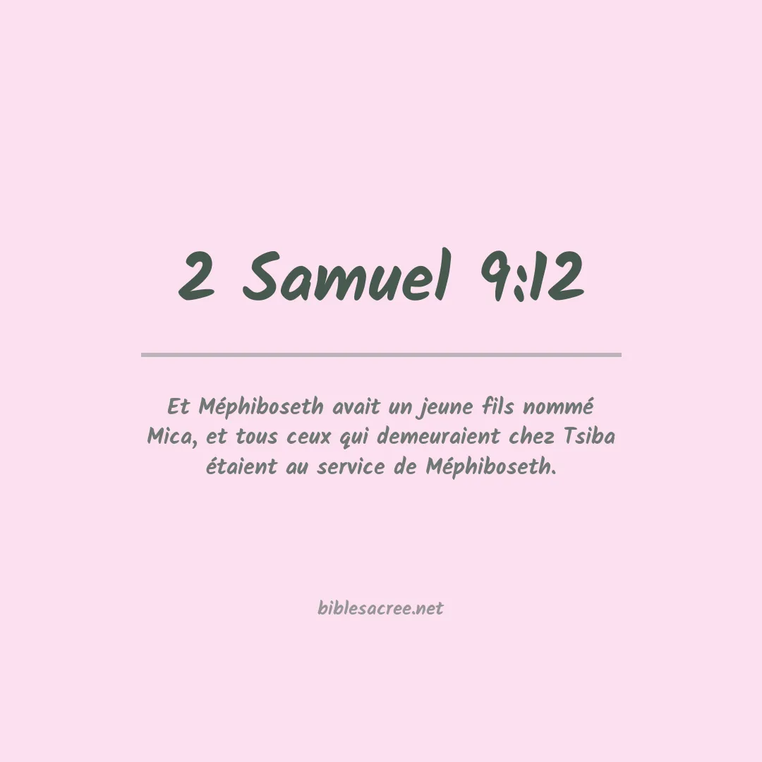2 Samuel - 9:12
