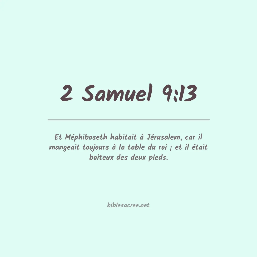 2 Samuel - 9:13