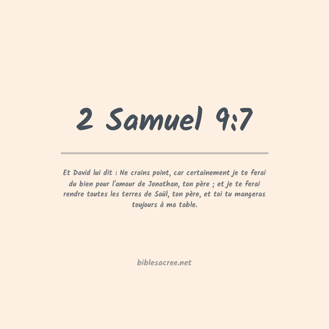 2 Samuel - 9:7