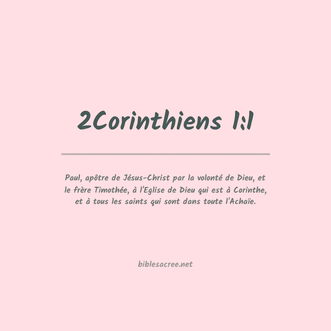 2Corinthiens - 1:1