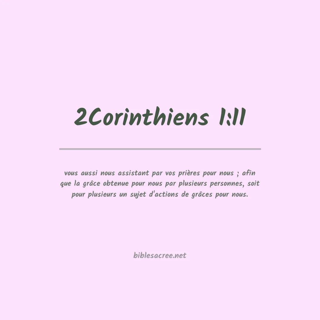 2Corinthiens - 1:11