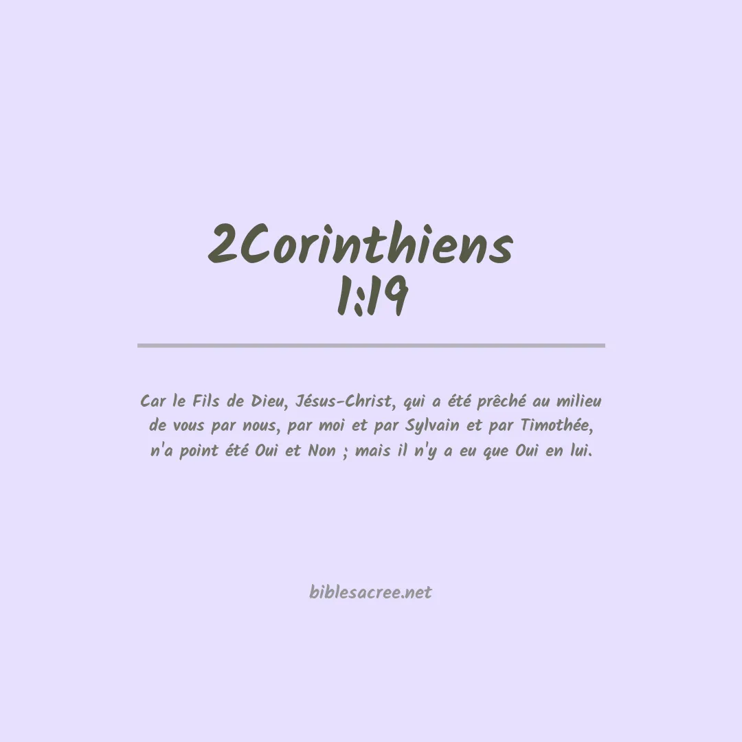 2Corinthiens  - 1:19