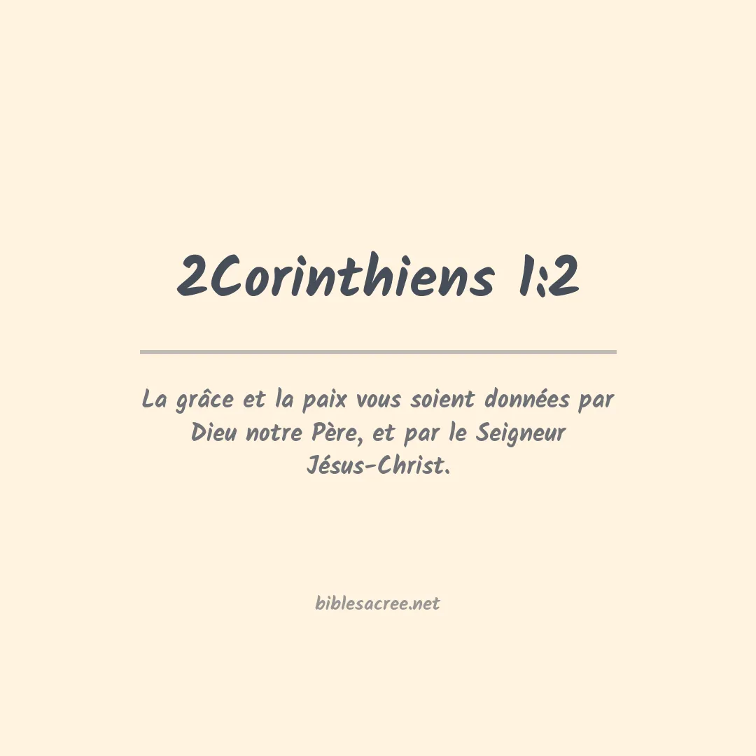 2Corinthiens - 1:2
