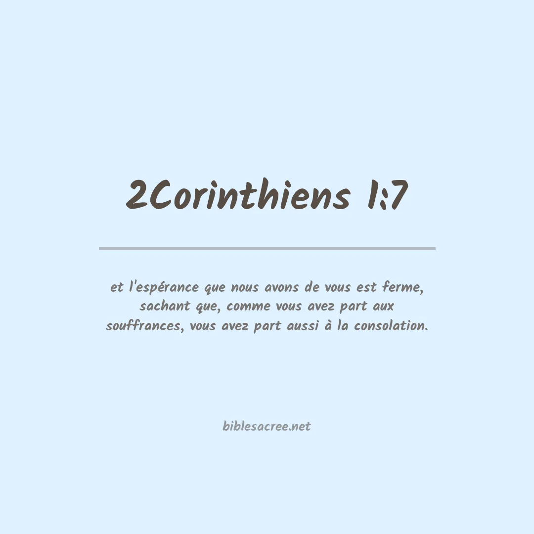 2Corinthiens - 1:7