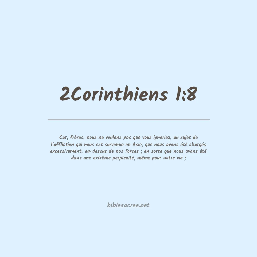 2Corinthiens - 1:8