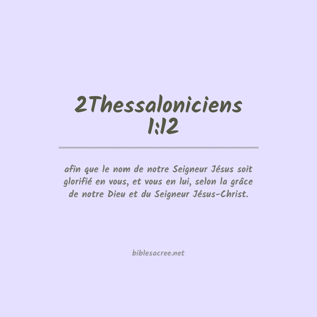 2Thessaloniciens  - 1:12