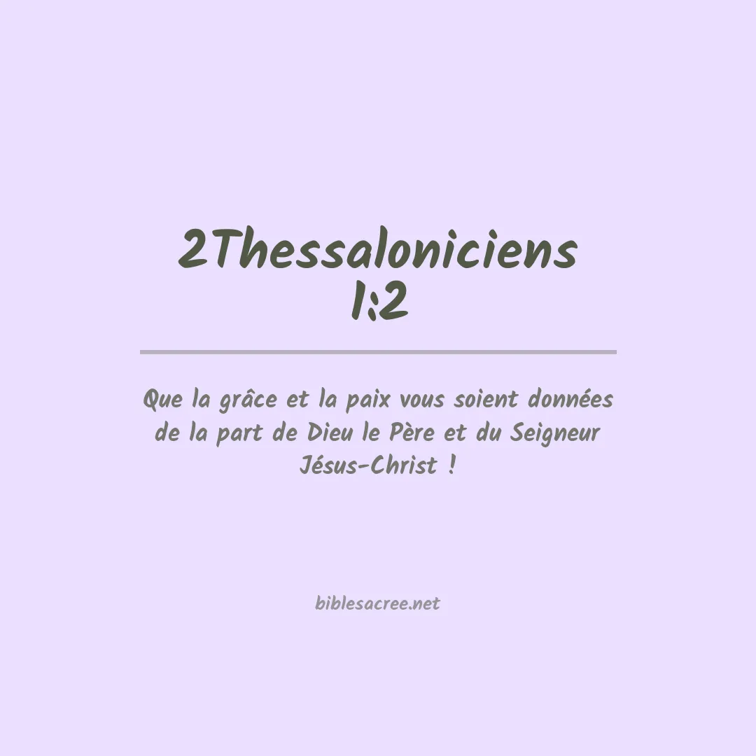 2Thessaloniciens - 1:2
