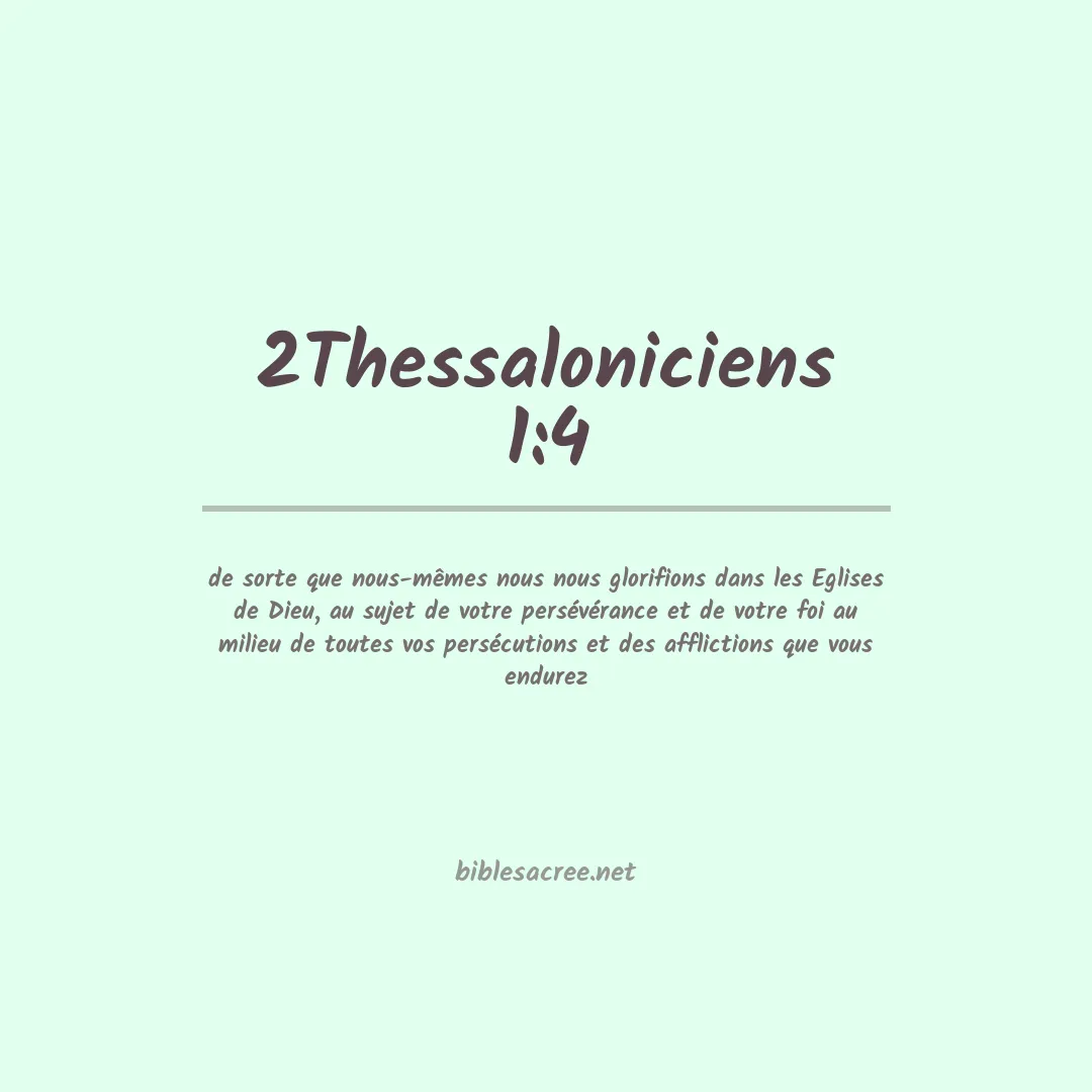 2Thessaloniciens - 1:4