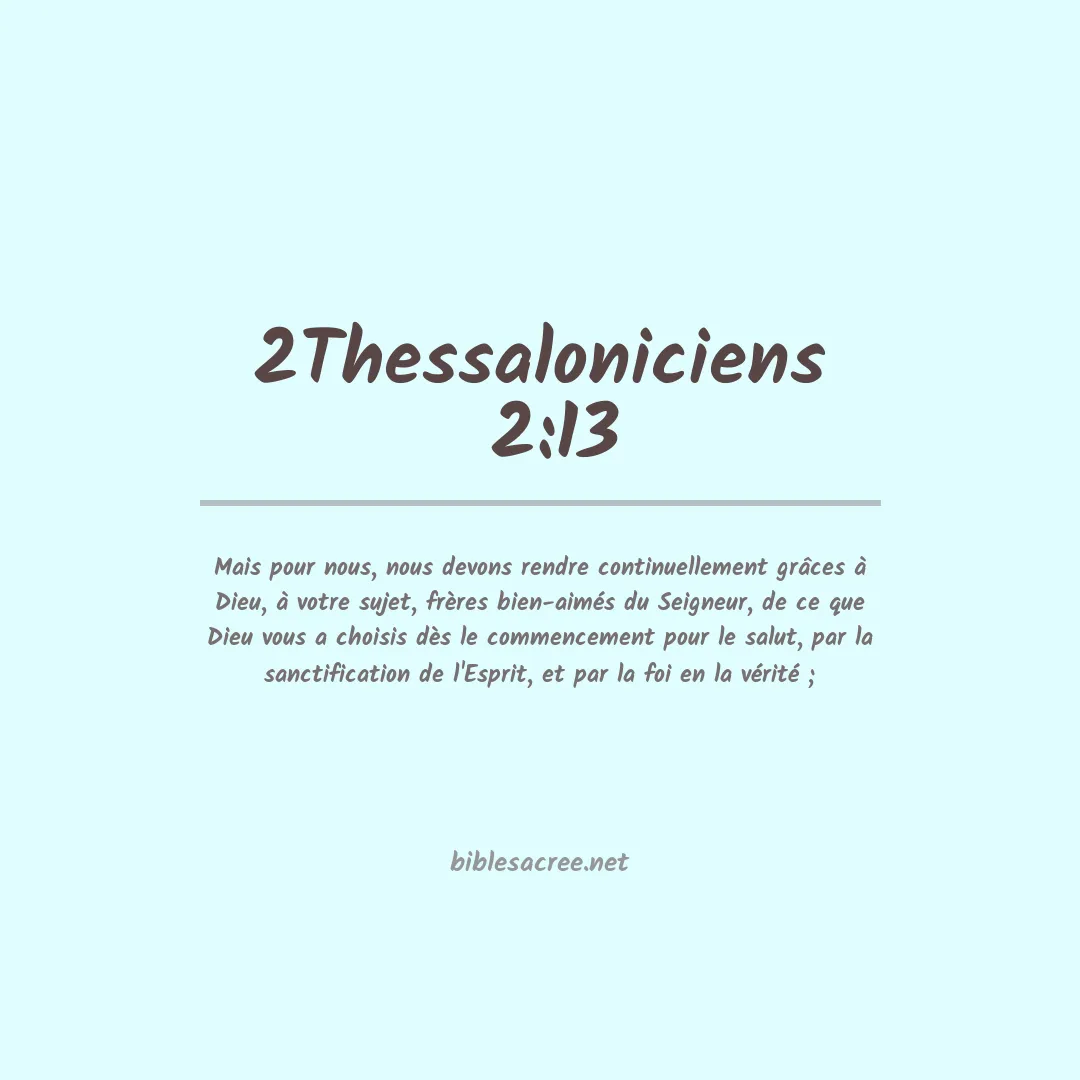 2Thessaloniciens  - 2:13