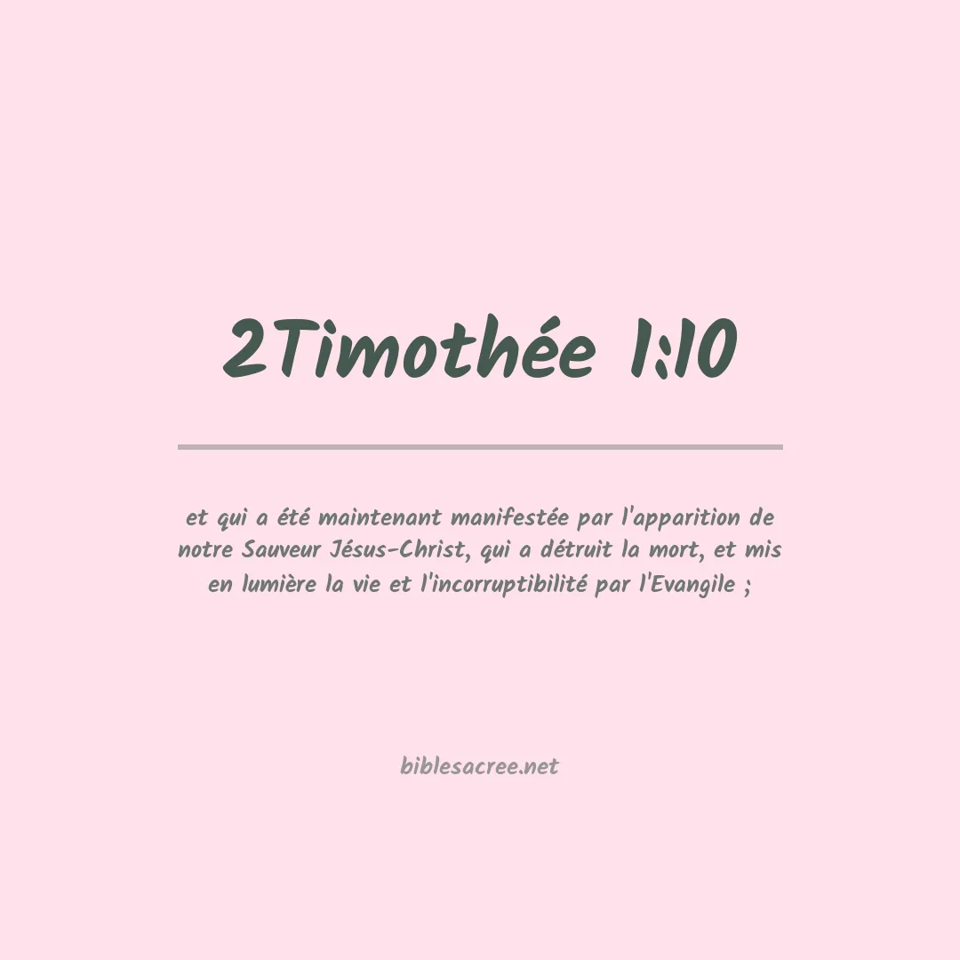 2Timothée - 1:10