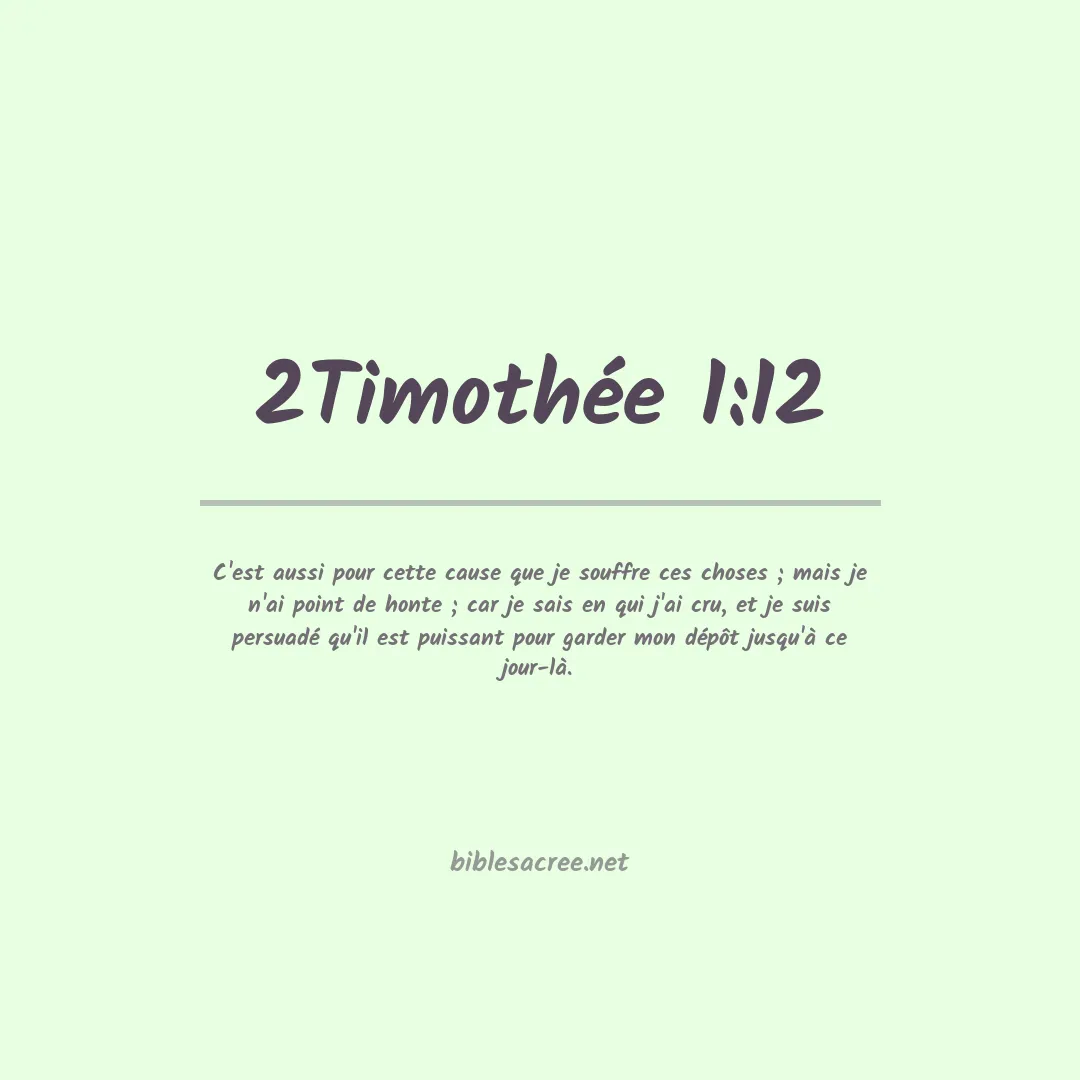 2Timothée - 1:12