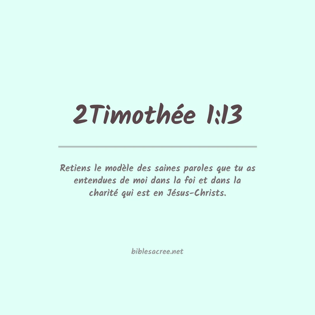 2Timothée - 1:13