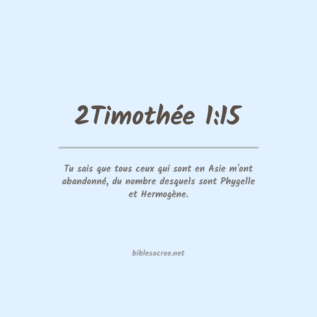 2Timothée - 1:15