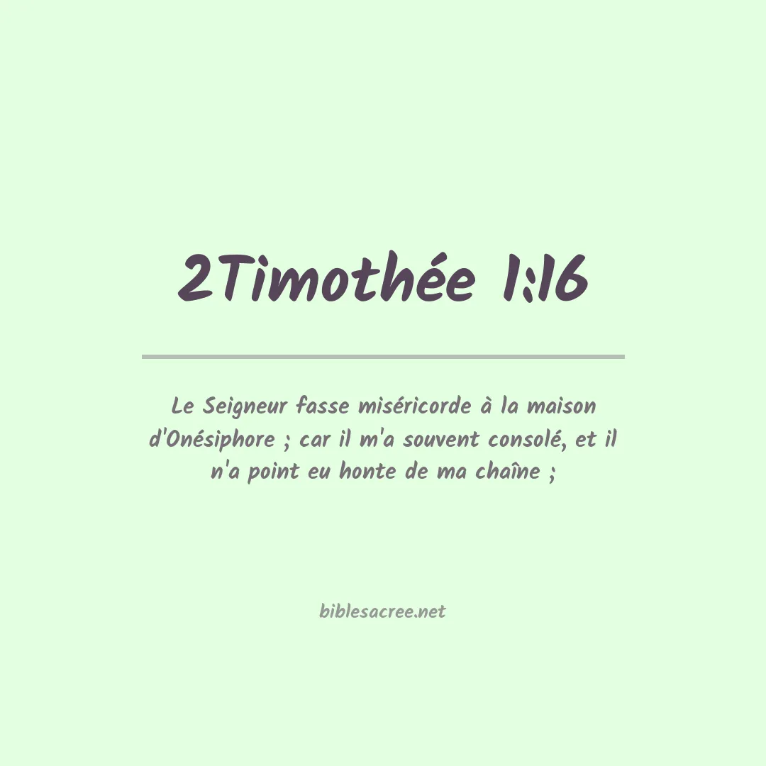 2Timothée - 1:16
