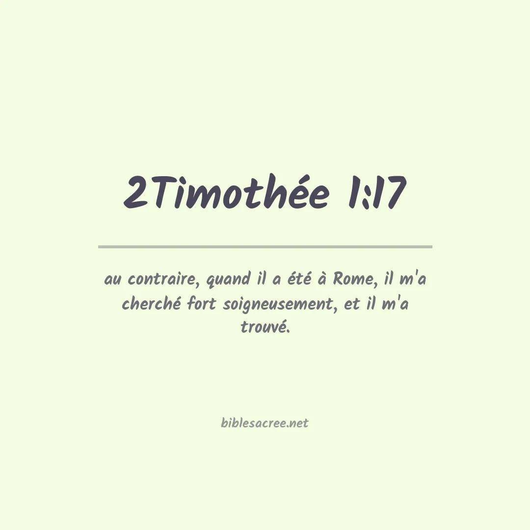 2Timothée - 1:17