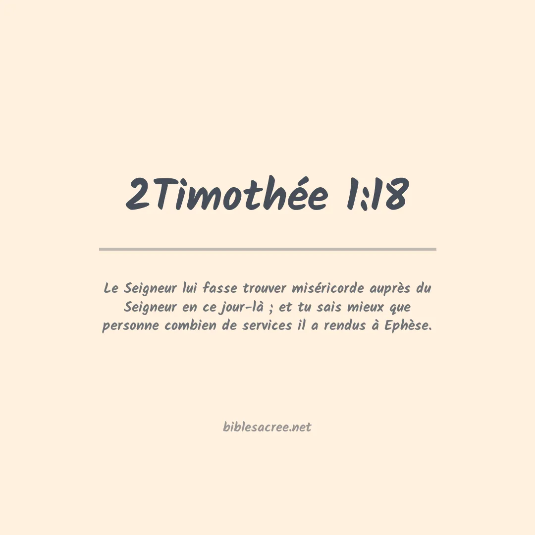 2Timothée - 1:18