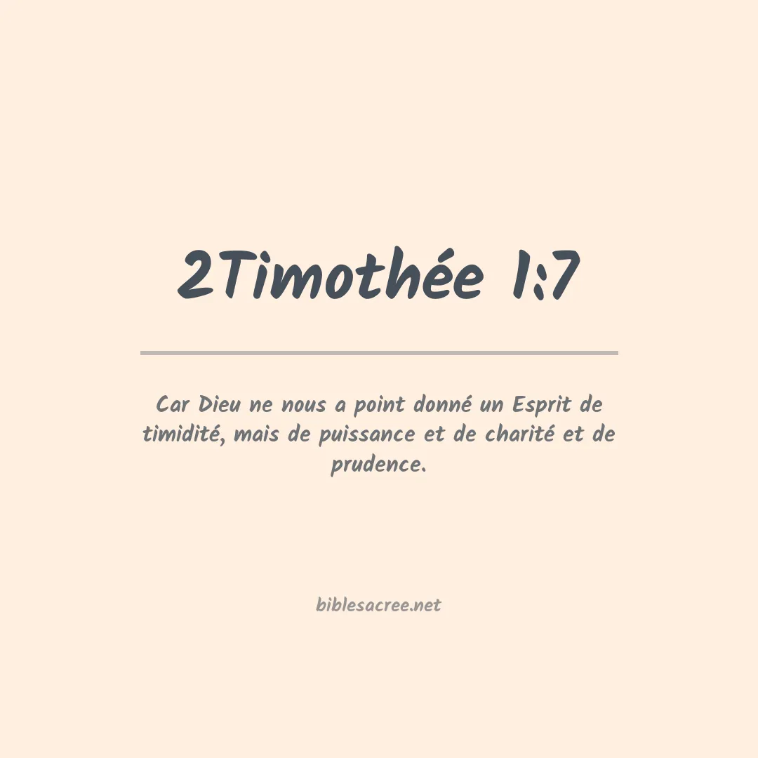 2Timothée - 1:7