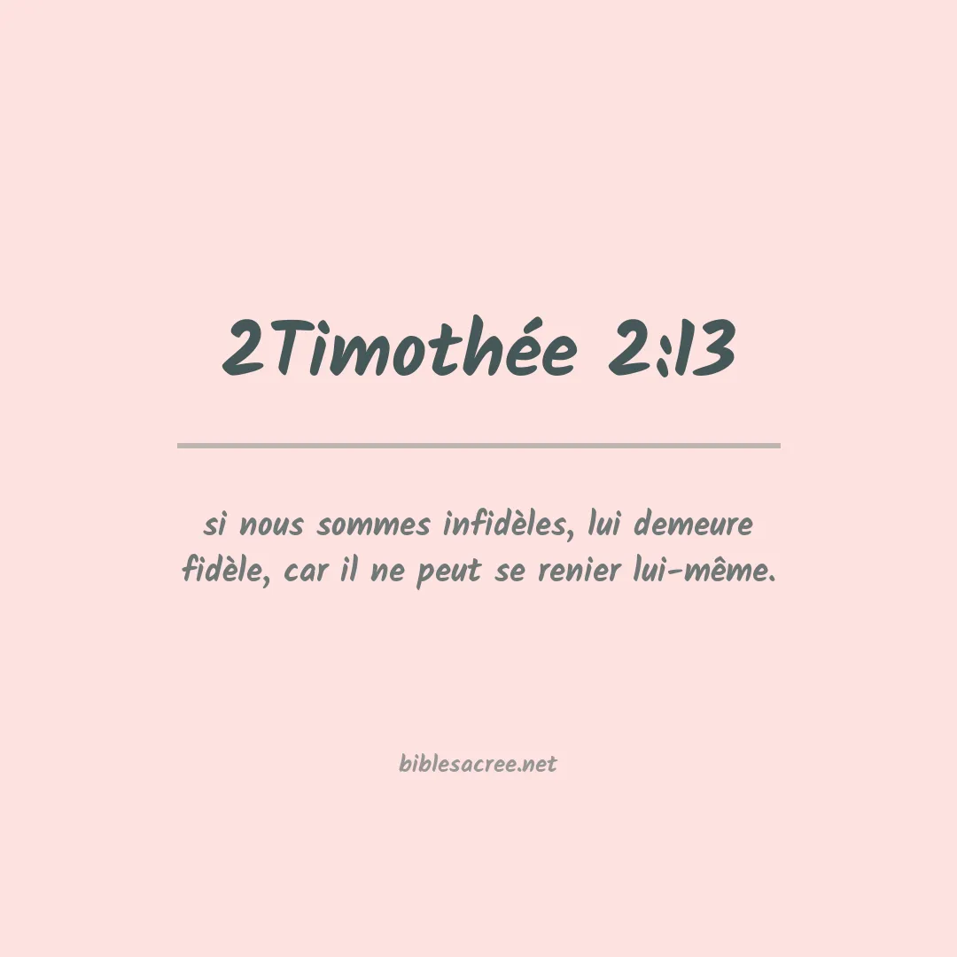 2Timothée - 2:13