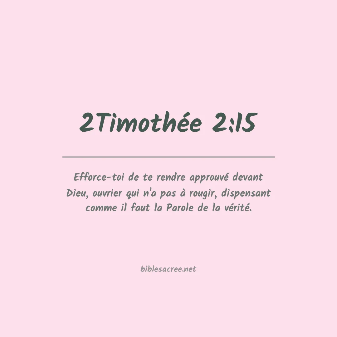 2Timothée - 2:15