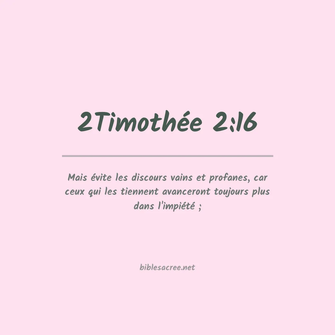 2Timothée - 2:16