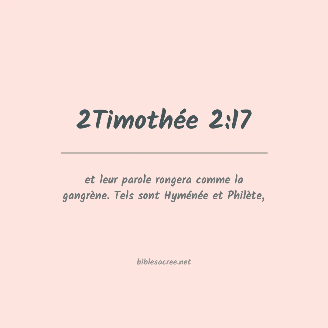 2Timothée - 2:17