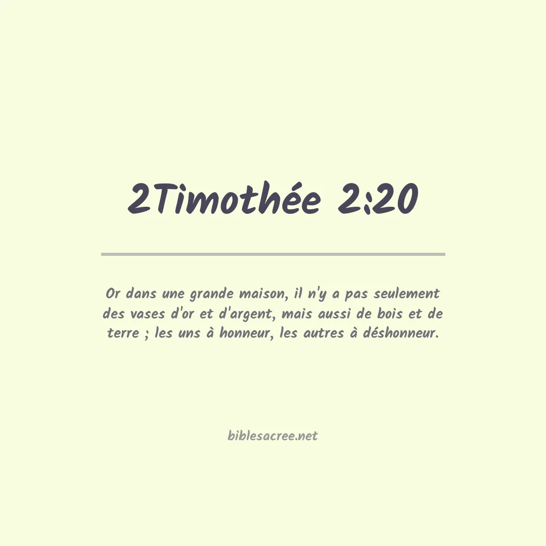 2Timothée - 2:20