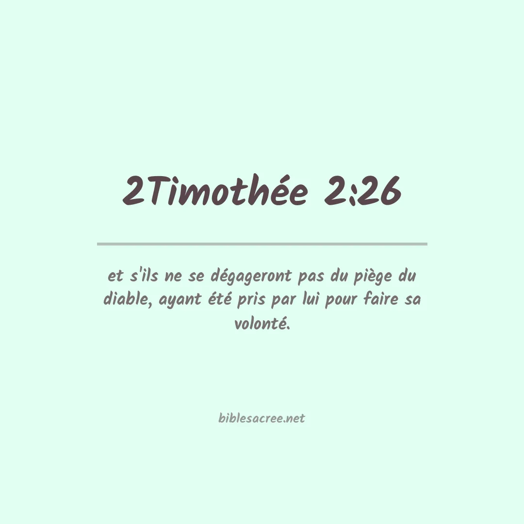 2Timothée - 2:26