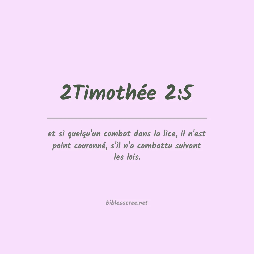 2Timothée - 2:5