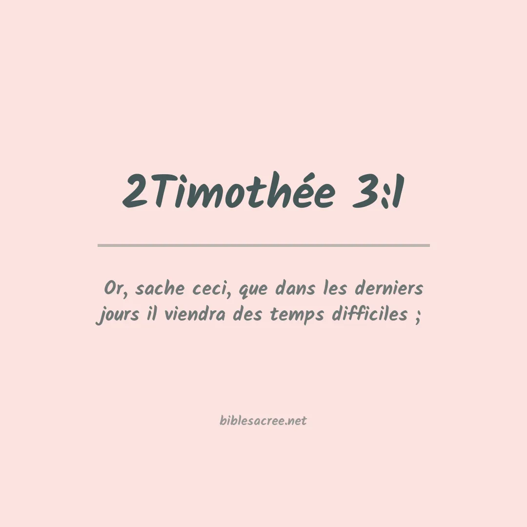 2Timothée - 3:1