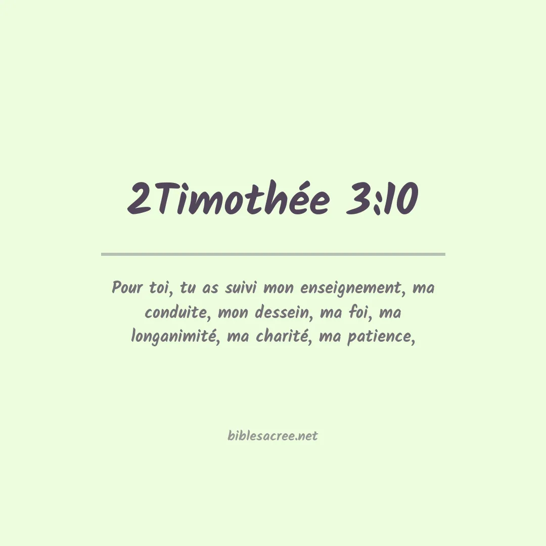 2Timothée - 3:10