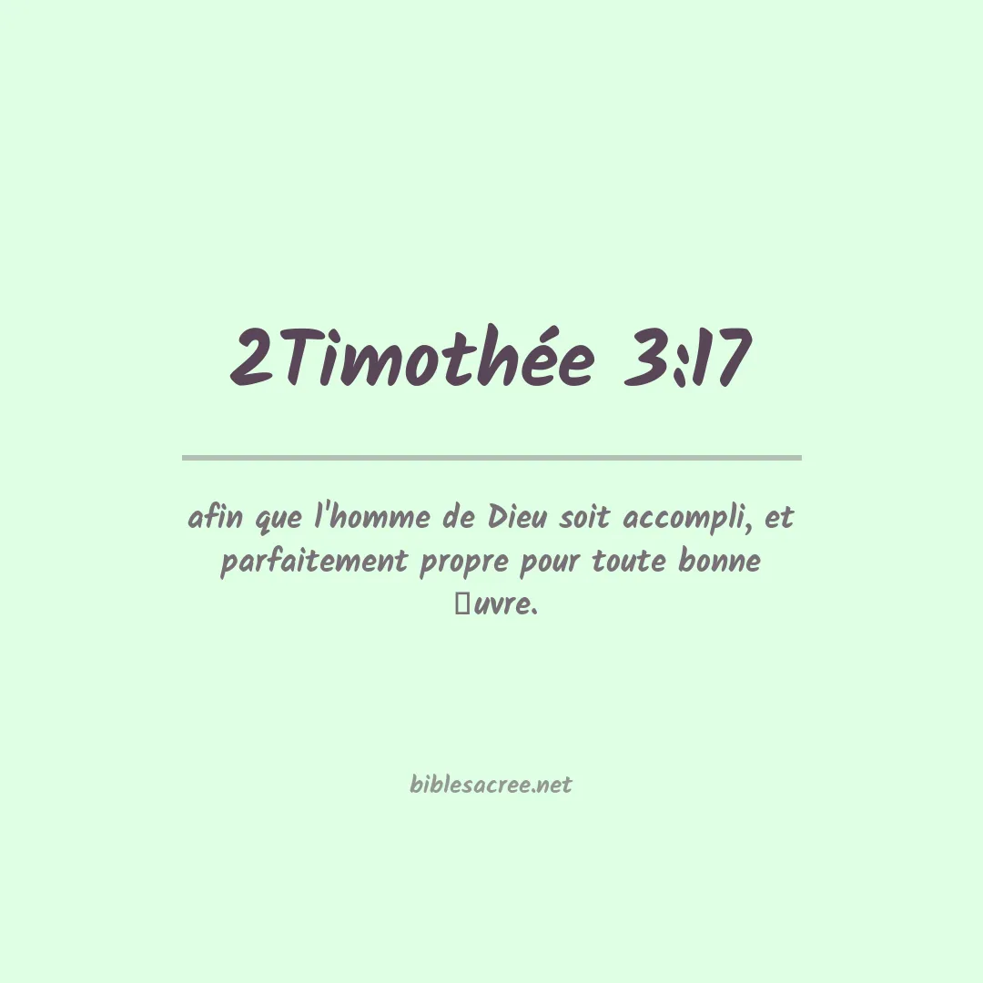 2Timothée - 3:17