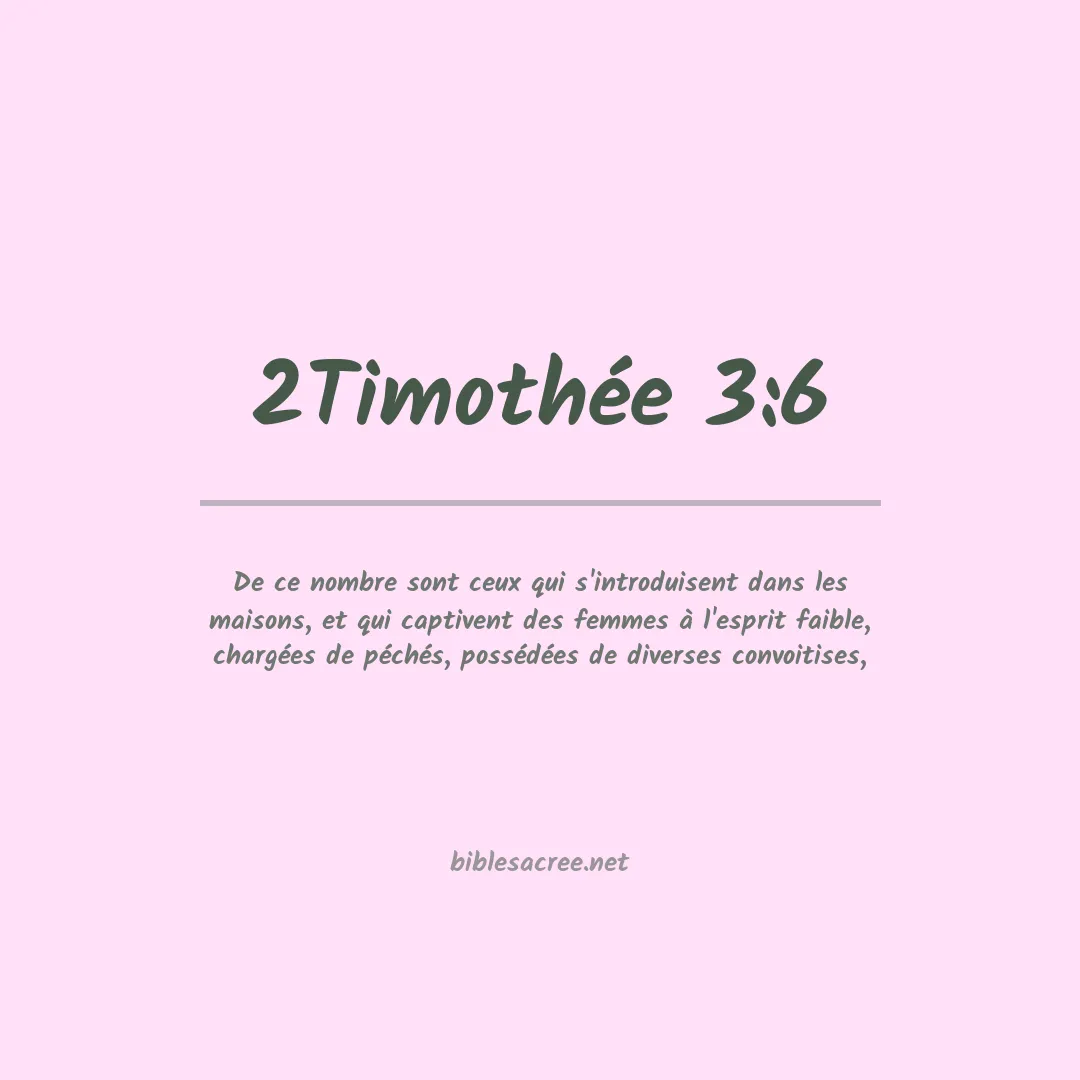2Timothée - 3:6