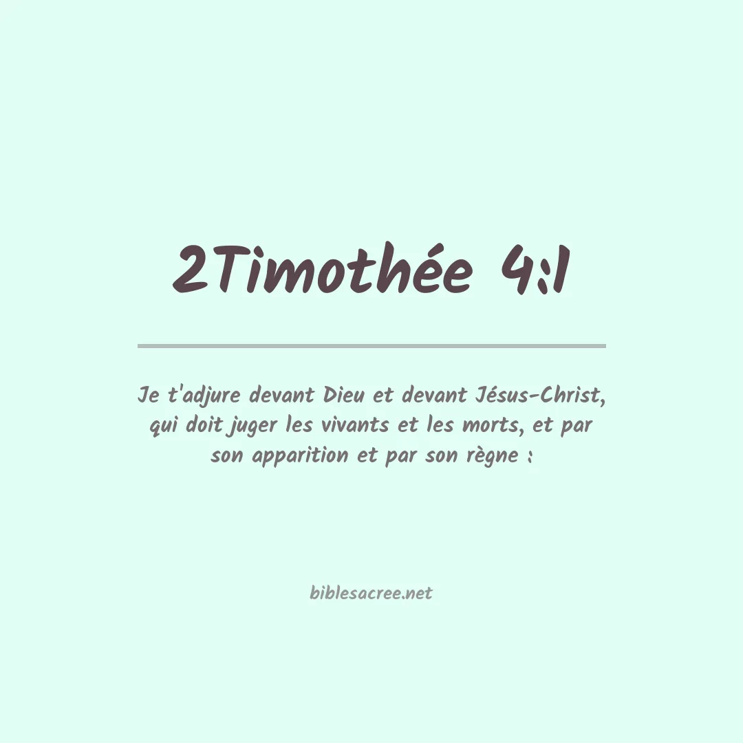 2Timothée - 4:1