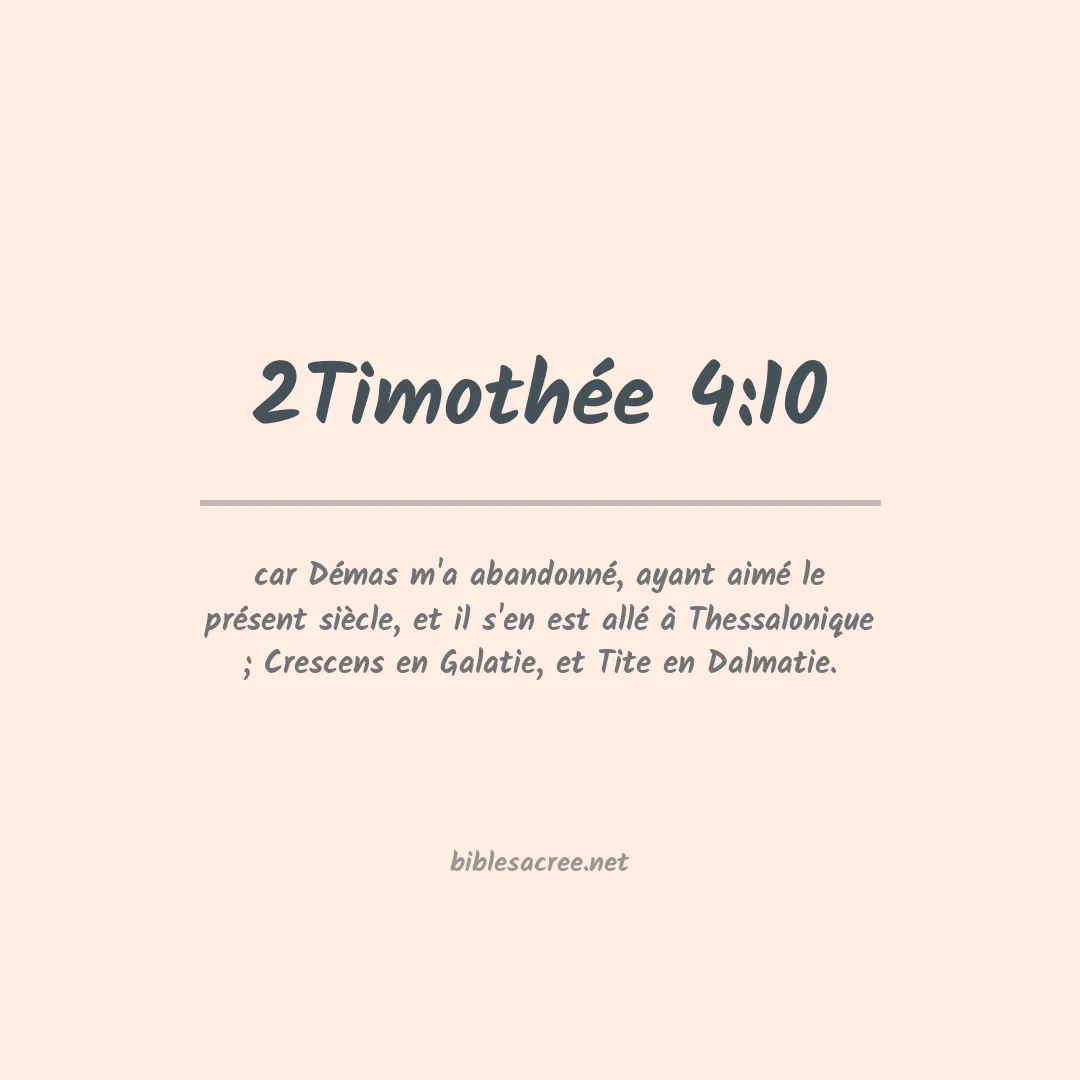 2Timothée - 4:10
