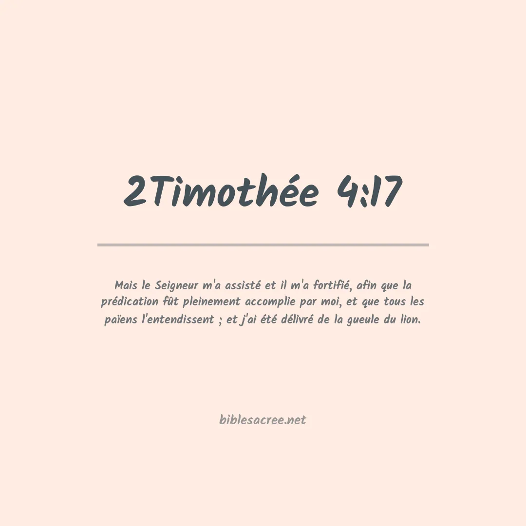 2Timothée - 4:17