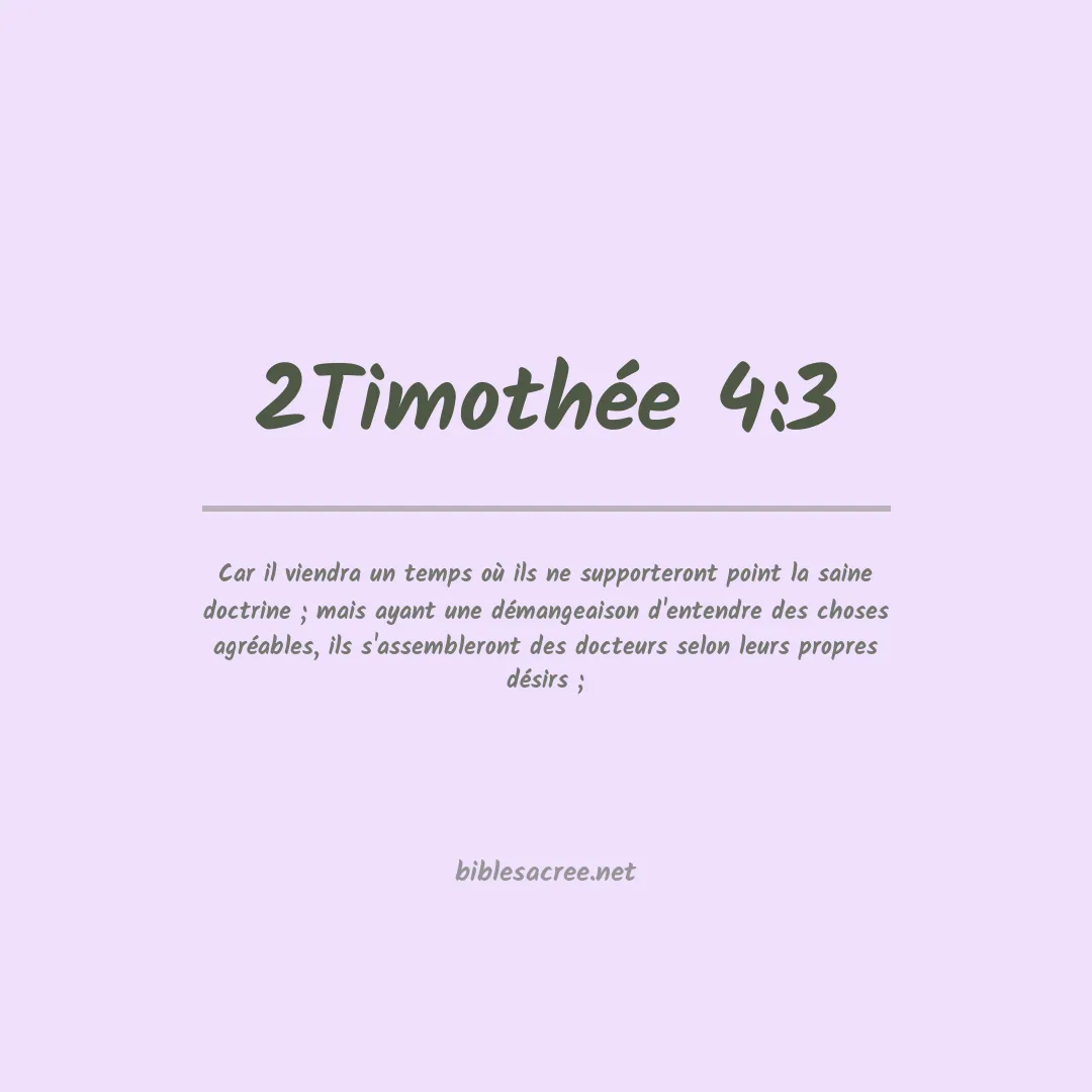 2Timothée - 4:3