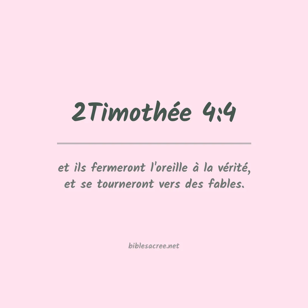 2Timothée - 4:4