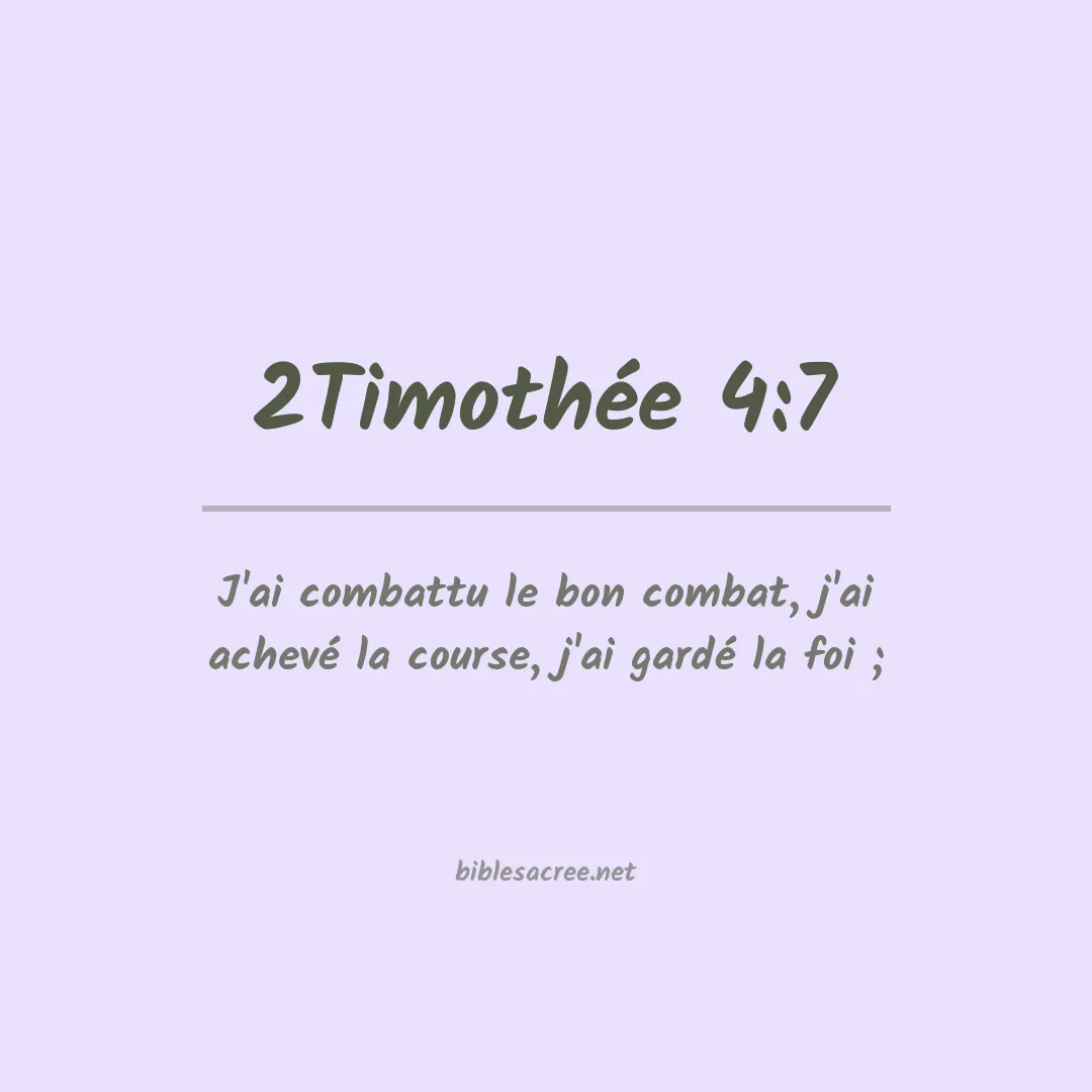 2Timothée - 4:7