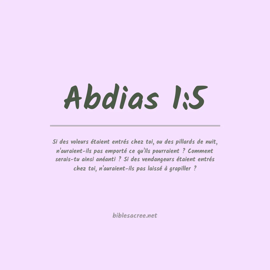 Abdias - 1:5