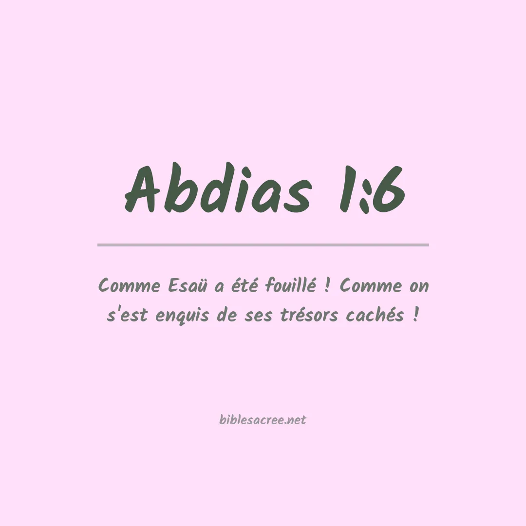 Abdias - 1:6