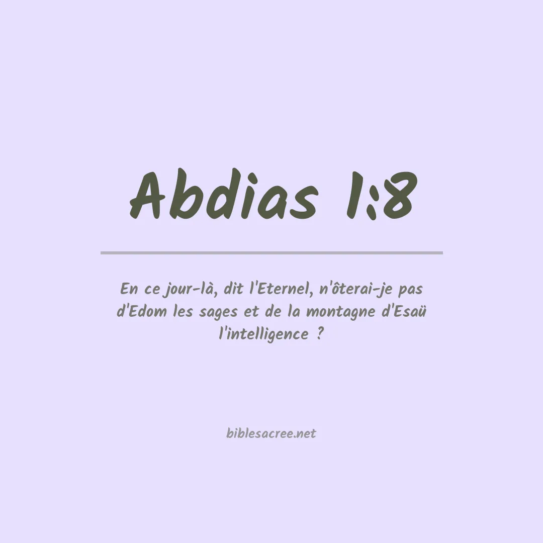 Abdias - 1:8