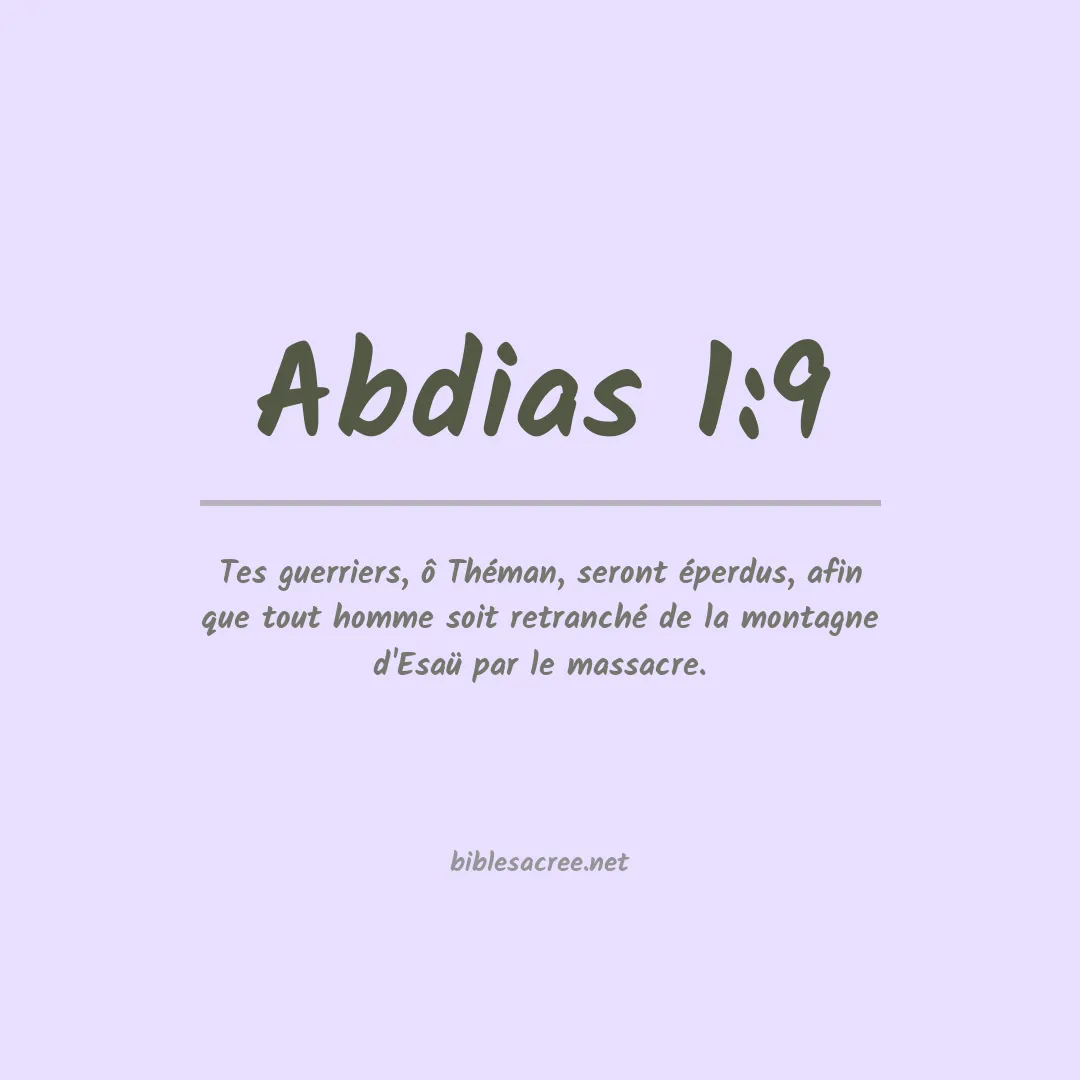 Abdias - 1:9