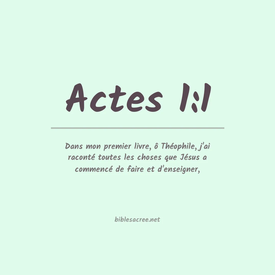 Actes - 1:1