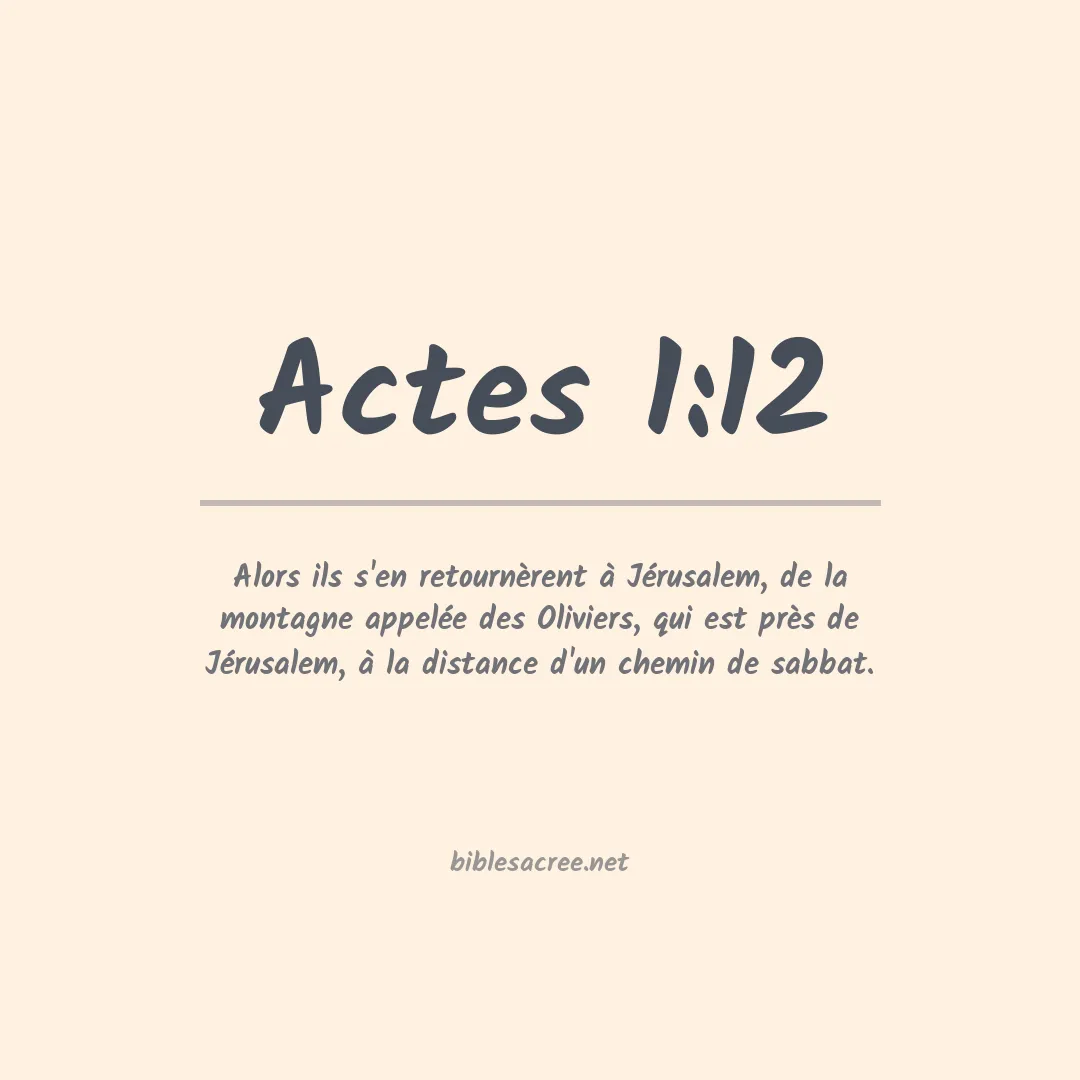 Actes - 1:12