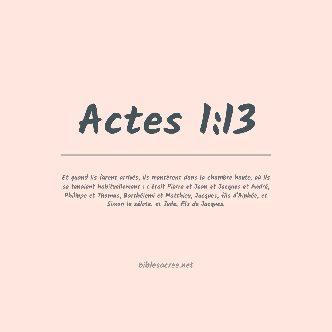 Actes - 1:13